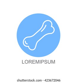 Web line icon. Dog Bone.