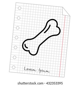 Web line icon. Dog Bone.