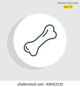 Web line icon. Dog Bone.