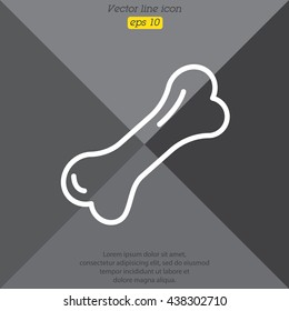Web line icon. Dog Bone.