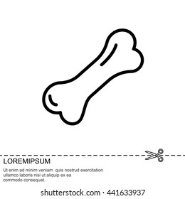 Web line icon. Dog Bone.