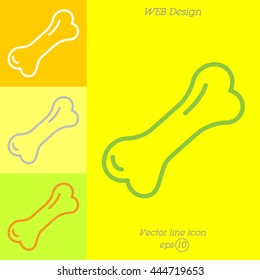 Web line icon. Dog Bone.