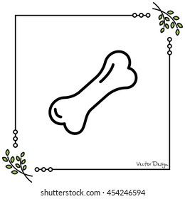 Web line icon. Dog Bone.