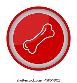 Web line icon. Dog Bone.