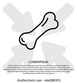 Web line icon. Dog Bone.