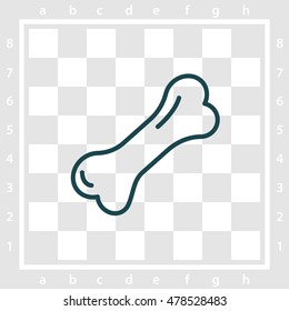 Web line icon. Dog Bone.