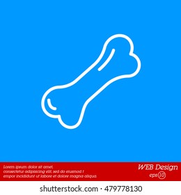 Web line icon. Dog Bone.