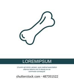 Web line icon. Dog Bone.
