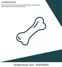 Web line icon. Dog Bone.