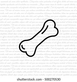 Web line icon. Dog Bone.