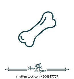 Web line icon. Dog Bone.