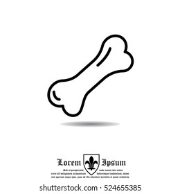 Web line icon. Dog Bone.