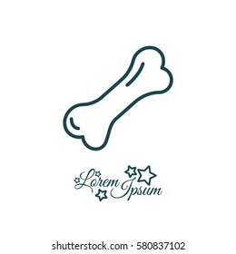 Web line icon. Dog Bone.