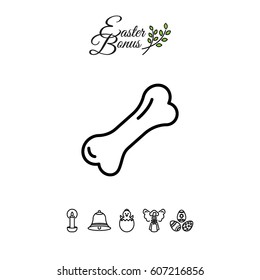 Web line icon. Dog Bone.