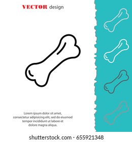 Web line icon. Dog Bone.