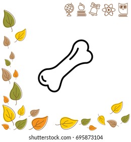 Web line icon. Dog Bone.