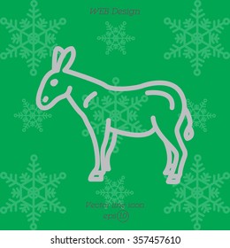 Web line icon. Donkey