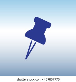 Web line icon. Drawing pin