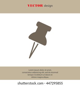 Web line icon. Drawing pin