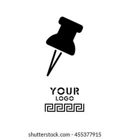 Web line icon. Drawing pin