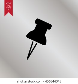 Web line icon. Drawing pin