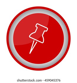 Web line icon. Drawing pin