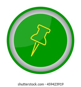 Web line icon. Drawing pin
