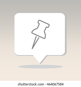 Web line icon. Drawing pin