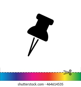 Web line icon. Drawing pin
