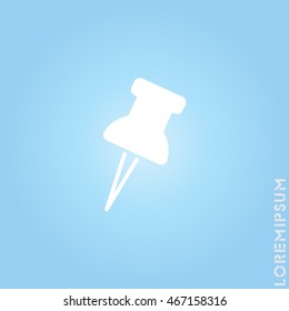 Web line icon. Drawing pin