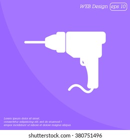 Web line icon. Drill