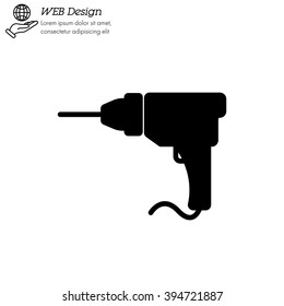 Web line icon. Drill