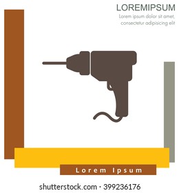 Web line icon. Drill