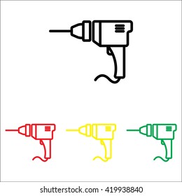 Web line icon. Drill
