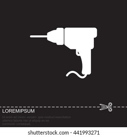 Web line icon. Drill