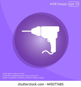 Web line icon. Drill