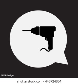 Web line icon. Drill