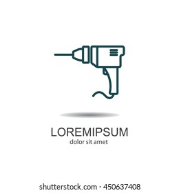 Web line icon. Drill