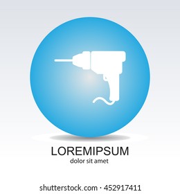 Web line icon. Drill