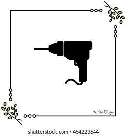 Web line icon. Drill