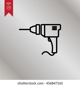 Web line icon. Drill