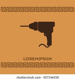 Web line icon. Drill