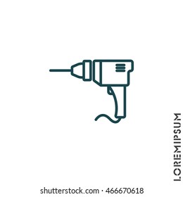 Web line icon. Drill