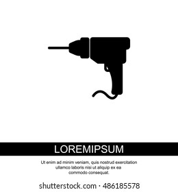 Web line icon. Drill
