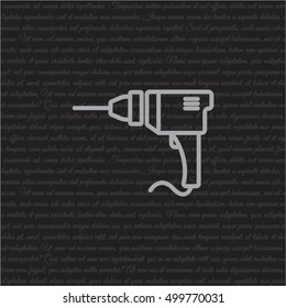 Web line icon. Drill