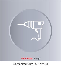 Web line icon. Drill