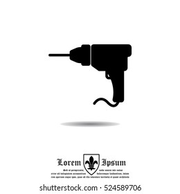Web line icon. Drill
