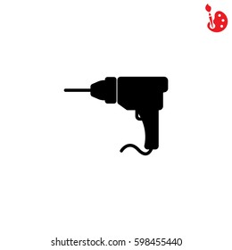 Web line icon. Drill
