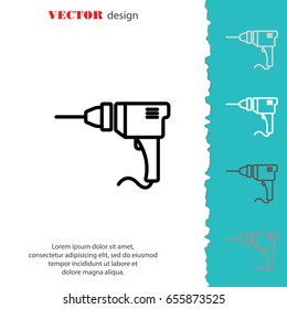 Web line icon. Drill