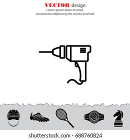 Web line icon. Drill